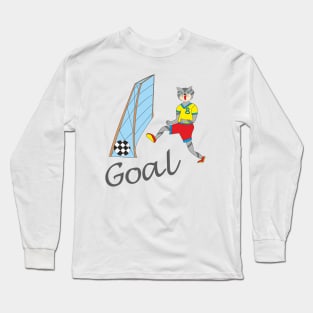 footballer cat Long Sleeve T-Shirt